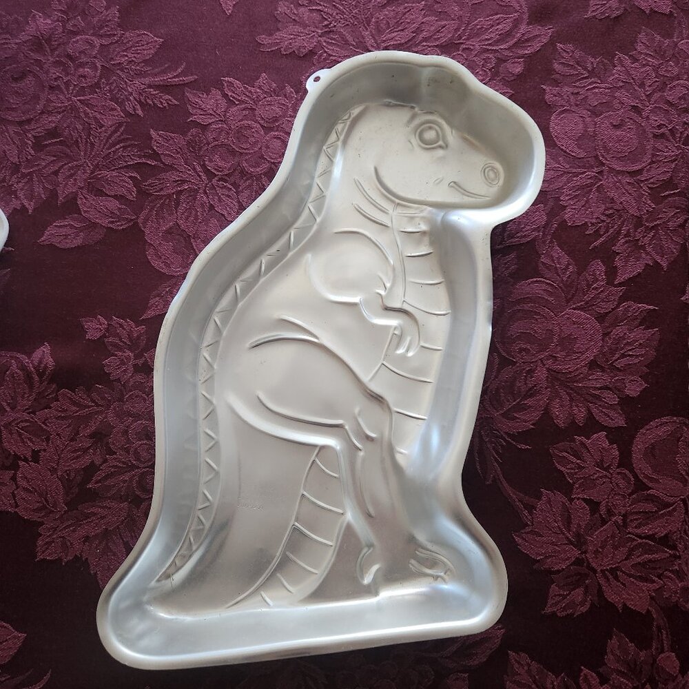 Vintage 1987 WILTON DINOSAUR Partysaurus T-Rex Birthday Cake Pan Baking Mold
